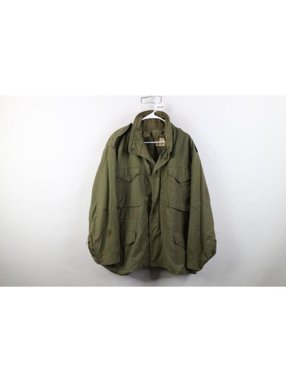 Vintage 60s Vietnam War Mens Large Short Military M65 Sateen OG107 Jacket USA